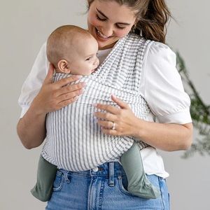 Solly baby wrap in natural and grey stripe